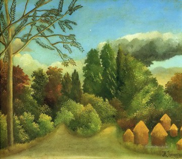  Naive Painting - view of the banks of the oise 1906 Henri Rousseau Post Impressionism Naive Primitivism